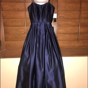 Beautiful long strapless gown